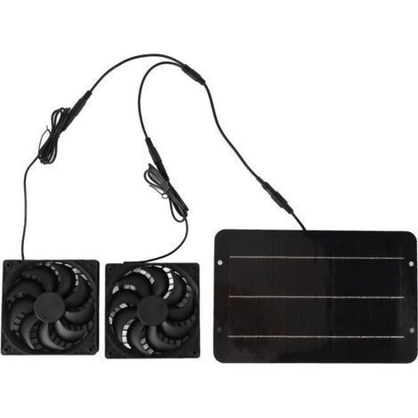 Solar-Ventilator-Set – EJ.LIFE – 10 W – Wasserdicht – 12 V – Plug & Play (1/4)