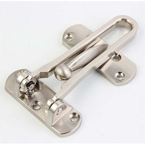 2Pack Security Door Steel Window Guard Latch Entrance Door Without Chain Latch Catch for Door Window, Prevents Burglary Entry (1/4)