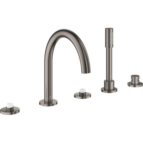 5-L-Combinaison de baignoire Atrio Private C. 25224 pour poignées à levier en graphite dur, brossé (1/5)