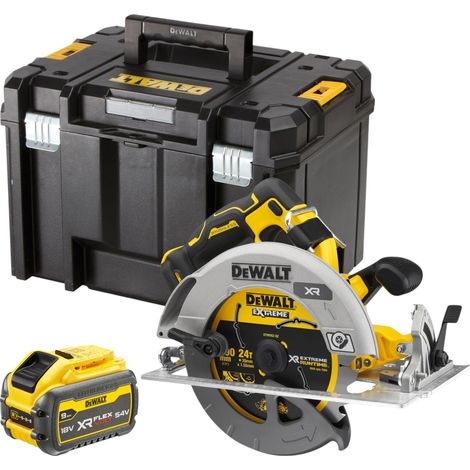 Sega circolare a batteria DeWalt DCS 573 NT 18 V 190 x 30 mm senza spazzole + 1x batteria 9,0 Ah + TSTAK - senza caricabatterie (1/5)