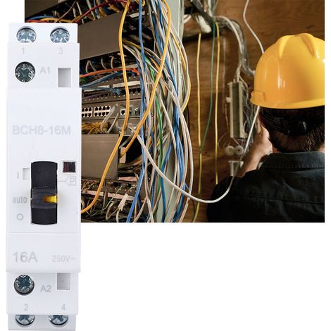 2P16A Haushalts-Wechselstromschütz mit manueller Steuerfunktion für elektrische Gebäudeanlagen 230V (2NC) (1/5)