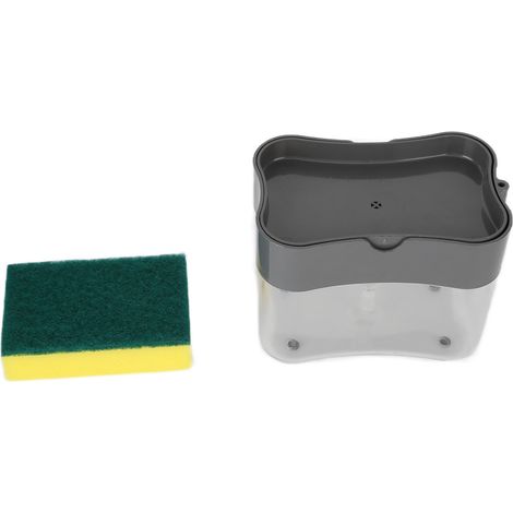 Distributeur de savon Portable, conteneur de liquide manuel, organisateur, boîte de presse à main pour cuisine gris (1/5)
