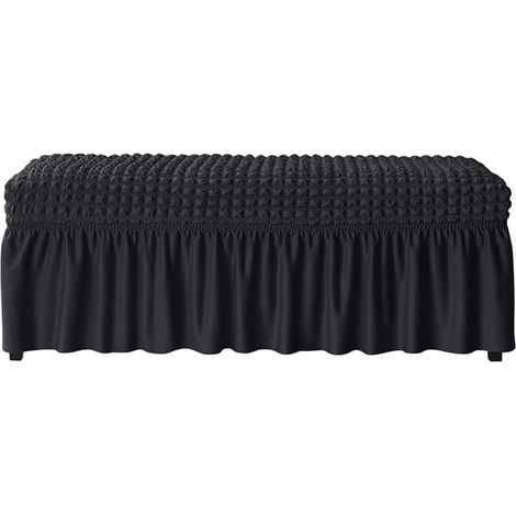 Erweiterbares Krippenzimmer aus schwarzem Seersucker – Anti-Poussière-Haus für Liegestühle und Balkone – Schutz 80 bis 130 cm (1/5)