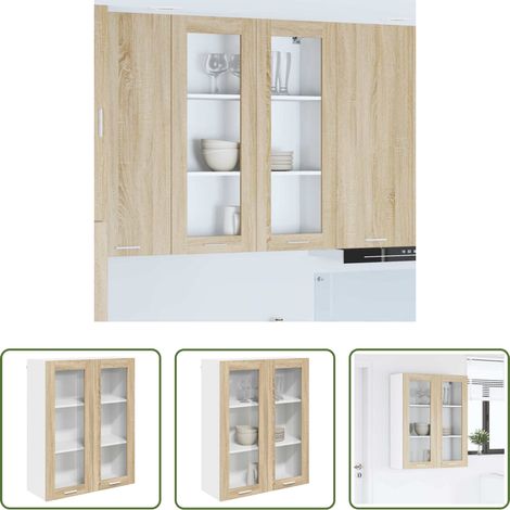Holzschrank - Hängeschrank Sonoma-Eiche 80 x 31 x 100 cm Holzwerkstoff (1/5)