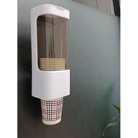 JSSEVN - Wall-mounted disposable cup holder, water dispenser, organizer for paper or plastic cups (1/4)
