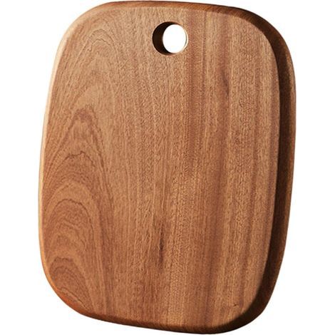 Schneidebrett aus massivem, schwarzem Ebenholz (24 × 20 cm) – antibakteriell und schimmelresistent. Ideal für den Hausgebrauch (z. B. zur Zubereitung von Babynahrung) / tragbares Schneidebrett. (1/5)