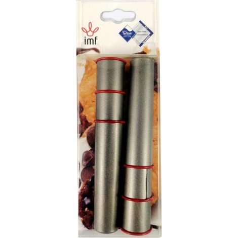 IMF moldes canutillos rioja 10 cm 8902 set 6 , Moldes canutillos Rioja 10cm. -Marca: IMF. -Fabricado en acero con recubrimiento antiadherente -Interior teflon dupont y lacado exter (1/3)