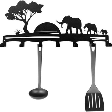 Wand-Schlüsselhalter mit 7 Haken Schlüsselbrett aus Metall zur Wandmontage Für Haustür, Flur, Wohnzimmer, Schlafzimmer, Büro Landhausstil (1/5)