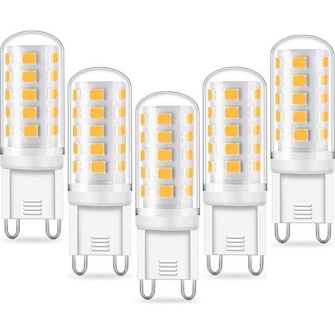 Lampadina LED TTIO G9 da 5 W, equivalente a 33 W o 40 W, alogena G9, 420 LM, mini lampada, bianco caldo 3000 K, senza sfarfallio, AC 220-240 V, non dimmerabile, confezione da 5 [classe energetica A+] (1/4)