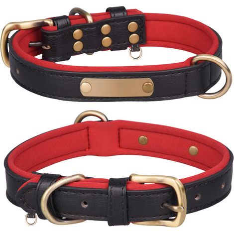 Lot de 2 colliers en cuir pour chat, boucle réglable, petits colliers pour chatons (1/4)