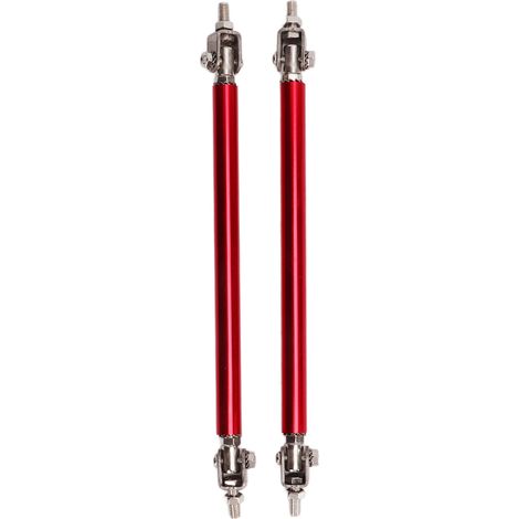 Universelles 2-teiliges Karosseriemodifikationsset, 15 cm verstellbare und teleskopierbare Frontlippenstange (rot) (1/5)