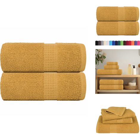 Seiftücher 2 Stk. Golden 30x30 cm 360 g/m² 100% Baumwolle - Seiftuch - Seiftücher - Tuch - Tücher (1/5)