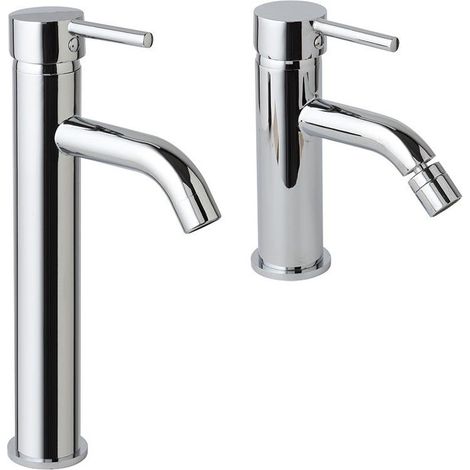 Coppia Di Rubinetti Per Lavabo Alto Cromato E Bidet Fassa (1/5)