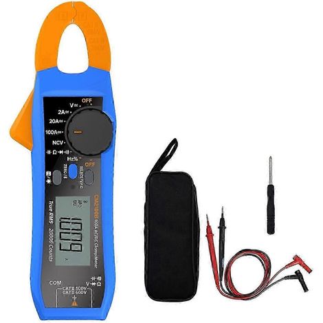 Pince ampèremétrique Bluetooth CM2100B 100 A 600 V AC/DC, 20 000 points, mesure de capacité et de résistance (valeur efficace vraie), multimètre à diodes simple WHBYV (1/4)