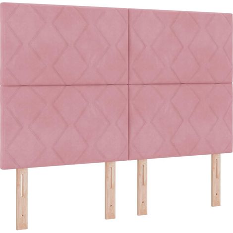 Cabecero Rosa 160 cm Terciopelo vidaXL (1/5)