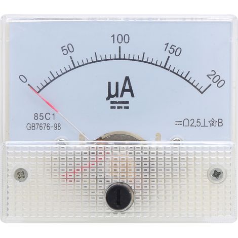 Ampèremètre analogique 85C1 DC 0-200 µA pour tableau de bord, mesure de courant précis (1/5)