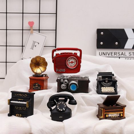 Vintage-Retro-Radio-Klavier-Kamera-Telefon-Modell-Dekoration, antike Heim- und Bürodekoration, Geschenk (1/5)