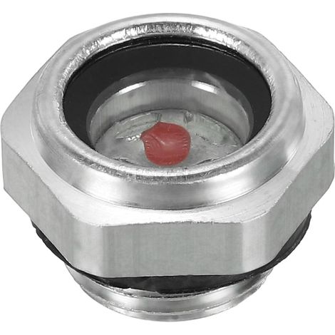 Air Compressor Oil View Glass, M16x1.5 Male Thread Aluminum Alloy Oil Liquid Level Gauge Air Compressor Parts with O-ring (1/5)