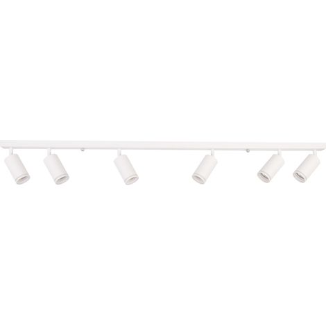 Plafonnier barre spots Polux Paris 6xGU10 blanc orientable (1/5)