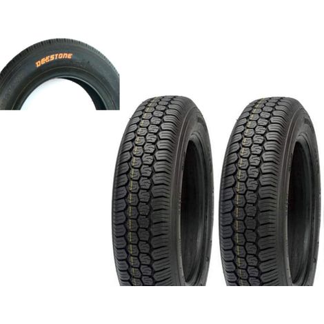 2 Pneumatici 125-12C RINFORZATI 8PR 81J TUBELESS TL per Ape P I A G G I O E Vecchia F I A T 500 Epoca Ruote GOMME COPERTONI