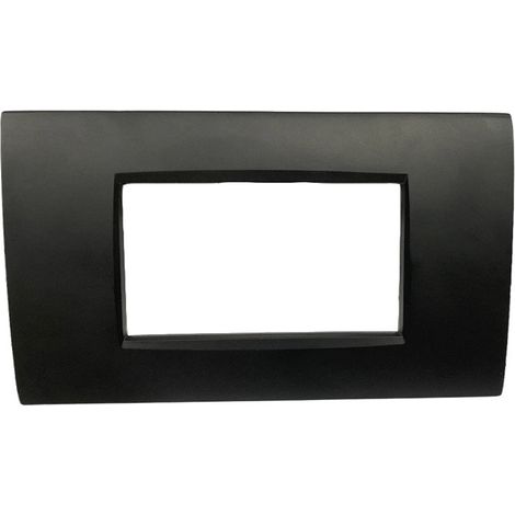 Placchetta per interruttore in metallo a 4 posti nero cassetta 504 compatibile con living air supporto cover (1/2)