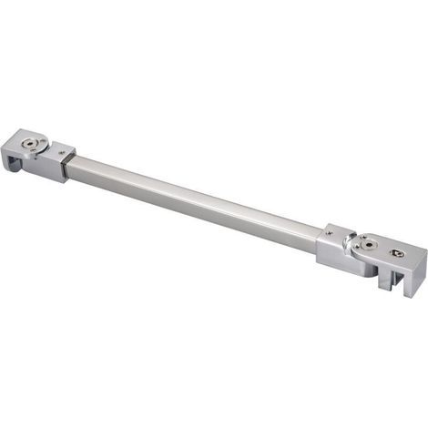 Barre de renfort pour porte de douche en acier inoxydable 50 cm – compatible verre 6 à 10 mm, sans cadre (1/4)