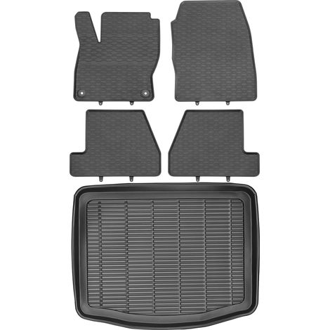 Juego de alfombrillas de goma para coche y maletero para Ford Focus III Hatchback (2010-2018).