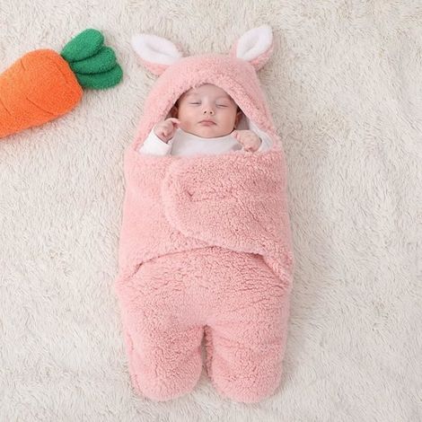 Bébé Nouveau-né Turbulette Gigoteuses pour Garder Chaud Hiver pour Garçons Filles nouveau-né 0-3 Mois - Rose (1/4)