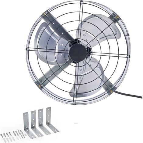 Ventilateur de pignon, extracteur d'air de 38 cm (15 pouces) pour combles, avec thermostat réglable et grille extérieure, débit de 1300 pi³/min (1300 CFM), ventilation silencieuse pour toiture, garage (1/5)