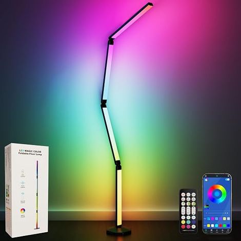 Smart RGB LED Floor Lamp, 171CM WiFi Floor Lamp with Music Sync, 16 Million Colours and 99+ Stage Modes, Modern Lamp for Living Room, Bedroom, Playroom