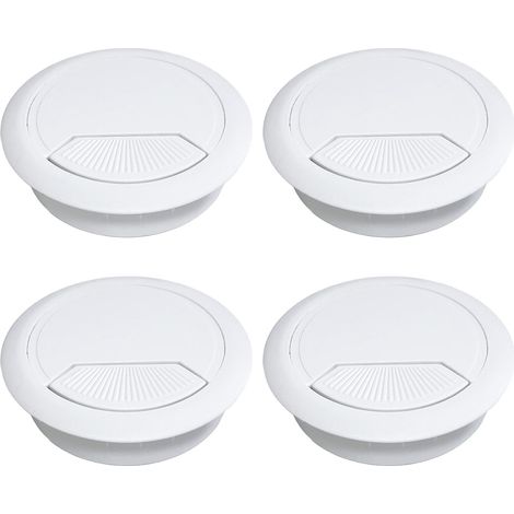 CCYKXA 4er-Set Kabeldurchführungen für den Schreibtisch, Kabelabdeckung für den Schreibtisch, Bohrdurchmesser 60 mm, runde Kabeldurchführungen für Heimtische, Schreibtische und Arbeitsplatten (1/5)