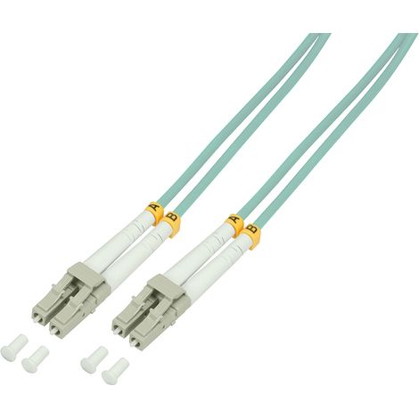 LogiLink FP3LC30 Cable de fibra óptica e InfiniBand 30 m 2x LC Turquesa
