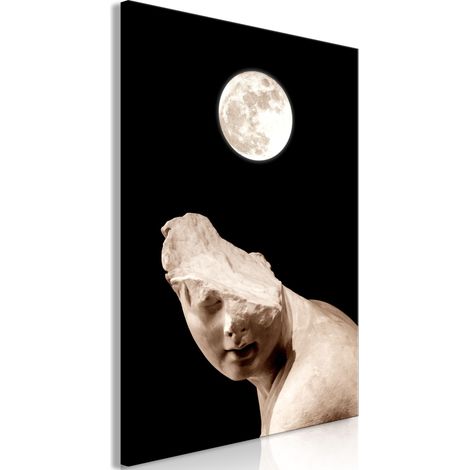 Abbildung – Mond und Statue (1-teilig) vertikal (1/3)
