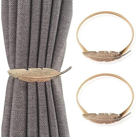 Lntyq 2pcs Embrasses de Rideaux, Embrasses Rideau Aimantée Magnétiques, Attache Rideaux fenetre Pince pour Rideaux en Alliage pour Rideaux