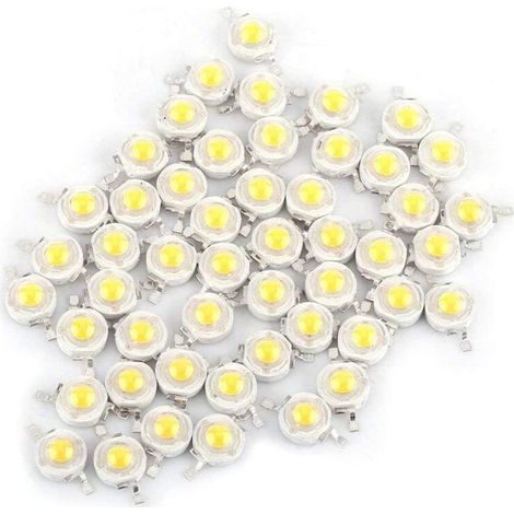 100 pcs LED haute puissance Puce, 1 W Super Bright l'intensité de l'émetteur de lumière SMD composants diode ampoule lampe Perles Chip DIY Luminaire pour projecteur spot (1/5)