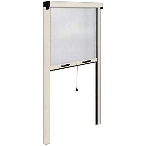 ZANZARIERA VERTICALE RIDUCIBILE 120X250 A RULLO CON FRIZIONE BIANCA MADE IN ITALY (1/5)