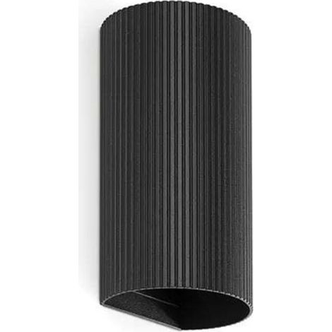AMXCNOY Applique murale ronde noire striée SOLE 40543 (1/3)
