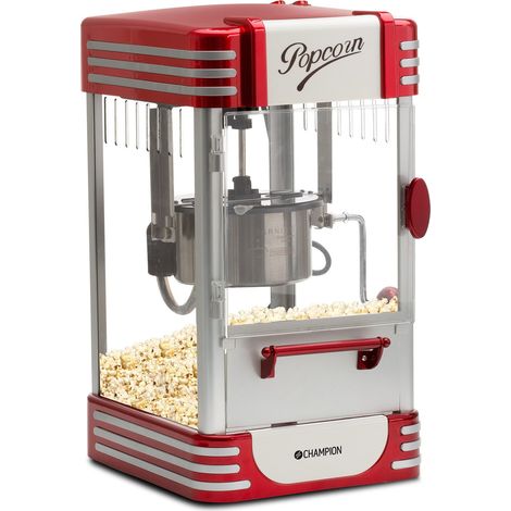 Macchina per popcorn retro xl pcm406 rosso metallizzato