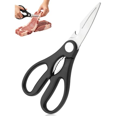 Ciseaux De Cuisine, Lavables Au Lave-vaisselle, Ciseaux Multi-usages Acier Inoxydable, Poignées Confortables Antidérapantes, Adaptés À La Cuisine,au Camping Et À Un Usage Quotidien (1/5)