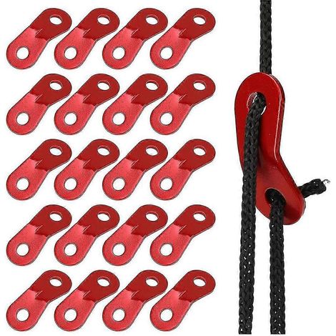 20 Stück Seilspanner aus Aluminiumlegierung, Zelt-Abspannleinen-Kordelversteller mit zwei Löchern, Windseil-Zeltschnalle, Ultra