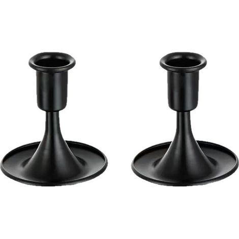 royaluxe - Ensemble de 4 chandeliers vintage, style européen, parfait pour les dîners romantiques et les occasions spéciales (noir) (1/5)