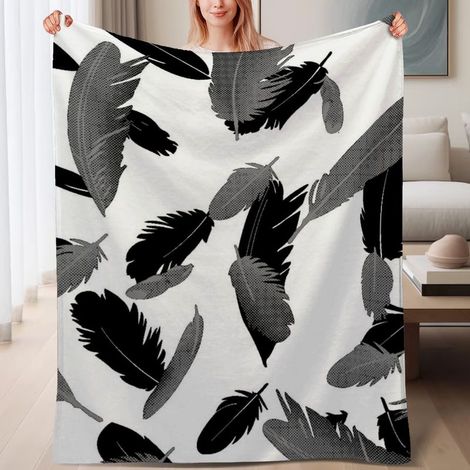 Couverture de lit en polaire, couverture de luxe douce en microfibre printemps-été, décoration intérieure, cadeau pour femmes hommes, 6080 pouces (1/4)