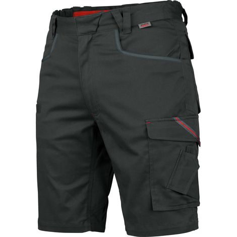 Würth Modyf – Bermuda de travail stretch X – 7 poches externes – Inserts rétroréfléchissants – Ceinture élastiquée – Taille 38 – Anthracite