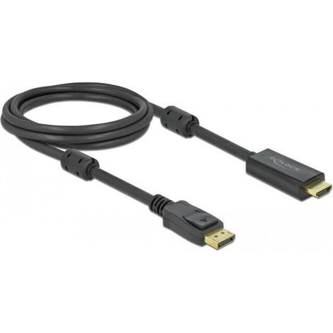 Cable DisplayPort 1.2 activo a HDMI Cable 4K 60 Hz 2 m - Negro (1/2)