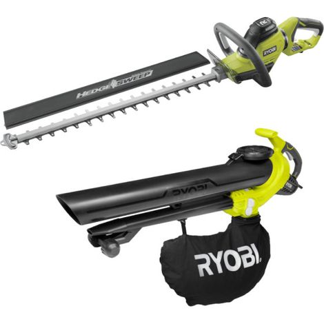 Confezione RYOBI tagliasiepi elettrico 600W RHT6160RS - Aspiratore elettrico 3000W 3in1 RBV3000CESV (1/5)