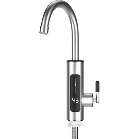 Rubinetto scaldabagno elettrico istantaneo per cucina e bagno, con display digitale a LED (acciaio inossidabile)