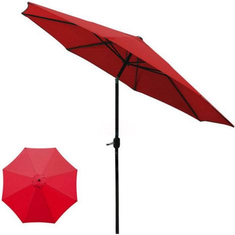 Toile De Rechange Rond Toile Sur Un Parasol Remplacement Toile De Parasol 3 3m 8 Baleine Pour Un Parasol Déporté-rouge (1/3)