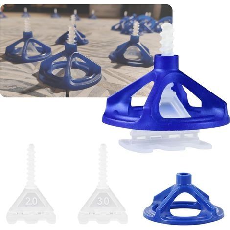 Kit Croisillon Carrelage Autonivelant 2mm x100 + Cadran réutilisable x100 I Facile pour Bricoleur et Carreleur Outil de Nivellement + Cale Carrelage Sol et Mur I Carreaux épaisseur 3-19mm Joint (1/5)