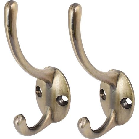 Schlafzimmer robe mantel hängen retro stil double aufhanger haken bronze ton 2 pcs (4d1ce370cf529168 (1/4)