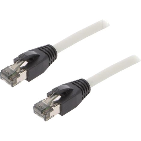 Cable reseau RJ45 male S-FTP Cat 8.1 gris- 1.5m